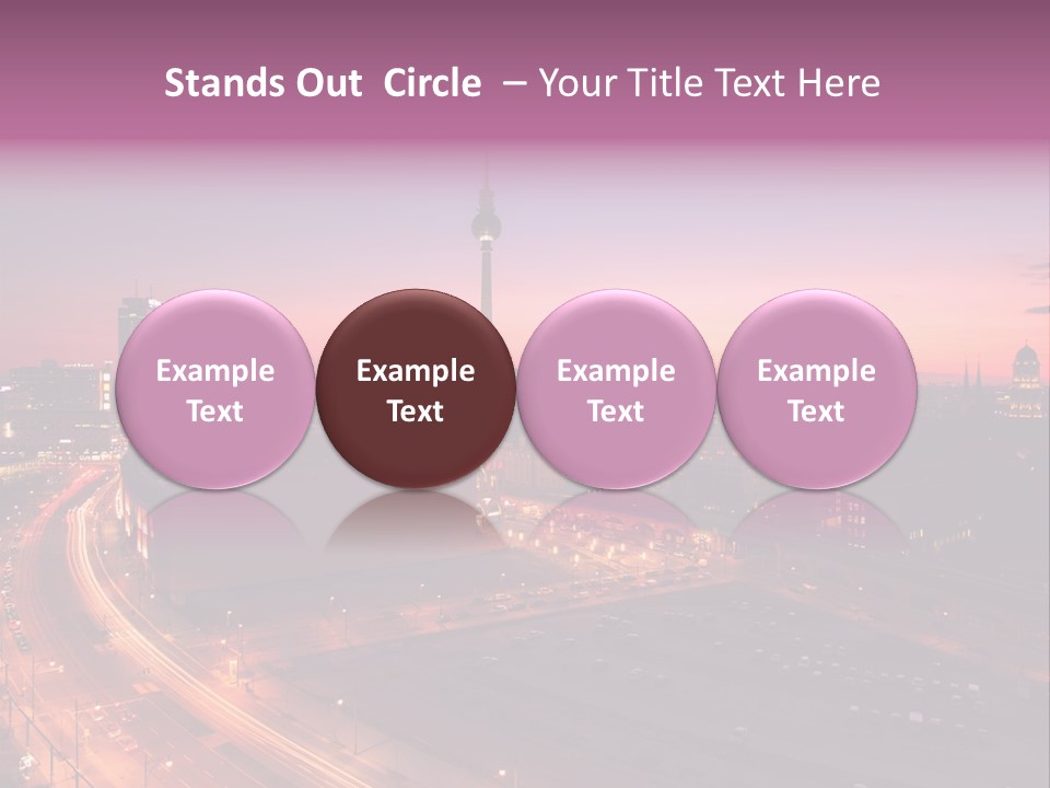 Cityscape Train Summer PowerPoint Template