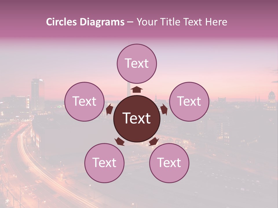 Cityscape Train Summer PowerPoint Template