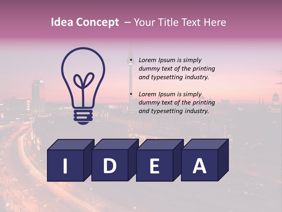 Cityscape Train Summer PowerPoint Template