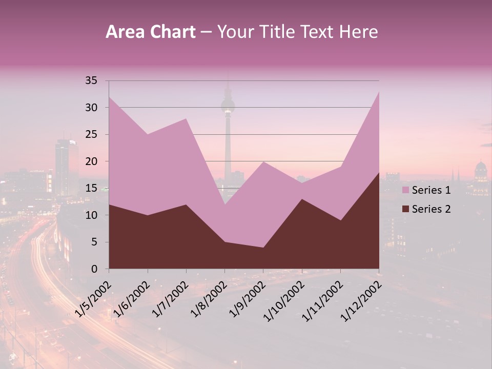 Cityscape Train Summer PowerPoint Template