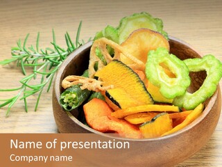 Dried Foods Carrot Lotus Root PowerPoint Template
