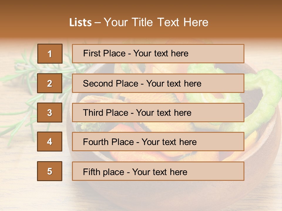 Dried Foods Carrot Lotus Root PowerPoint Template