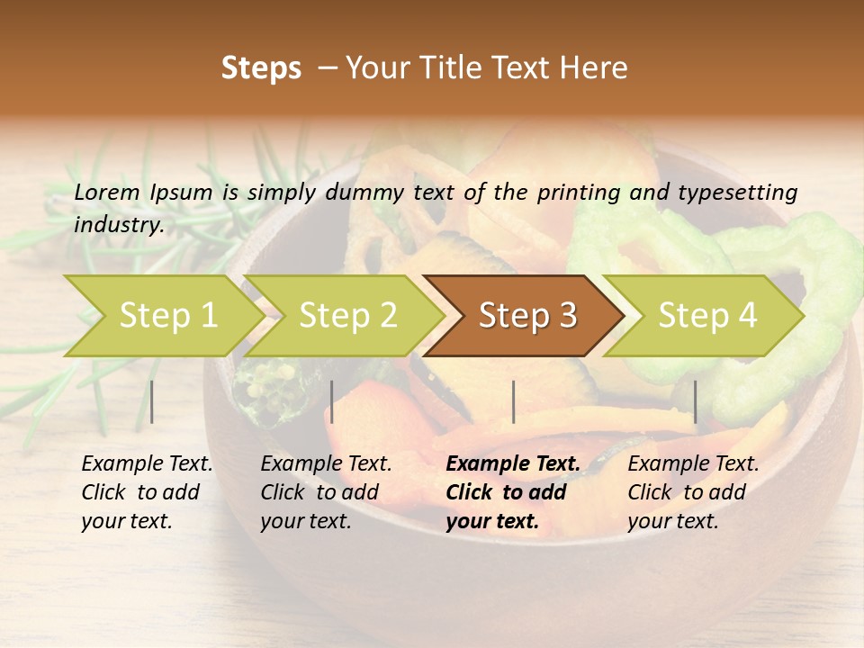 Dried Foods Carrot Lotus Root PowerPoint Template