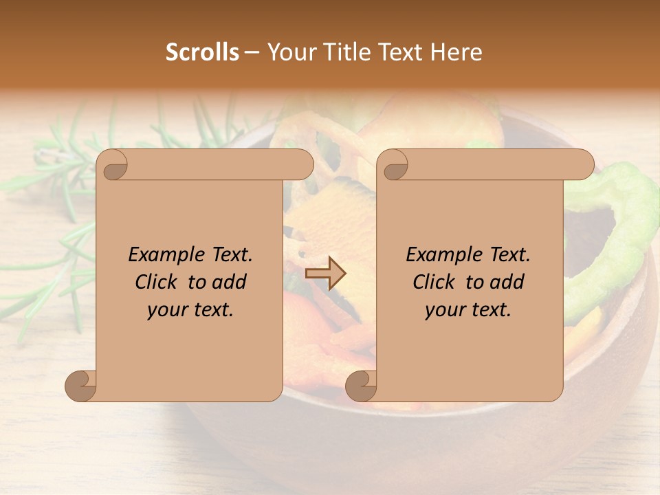 Dried Foods Carrot Lotus Root PowerPoint Template