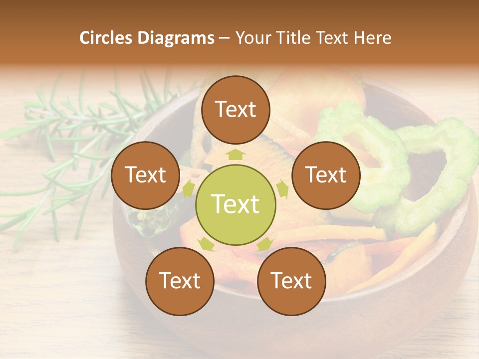 Dried Foods Carrot Lotus Root PowerPoint Template