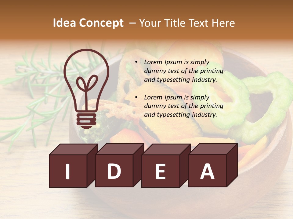 Dried Foods Carrot Lotus Root PowerPoint Template