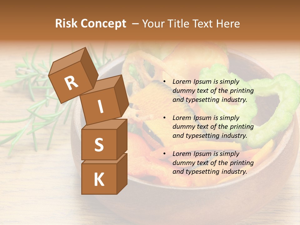 Dried Foods Carrot Lotus Root PowerPoint Template