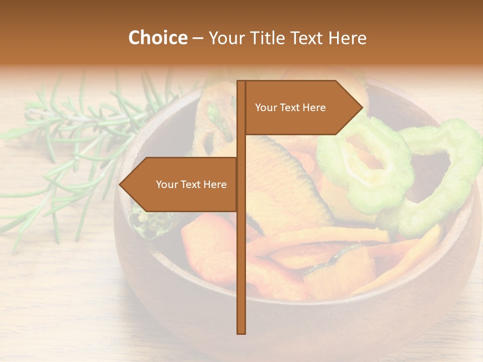 Dried Foods Carrot Lotus Root PowerPoint Template