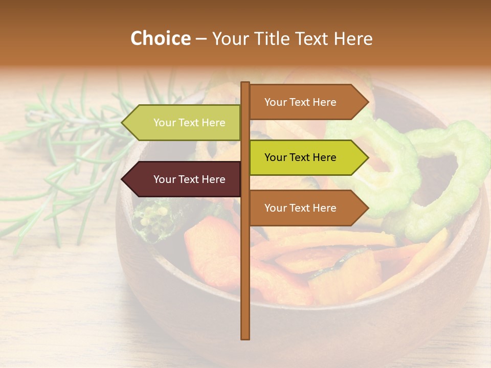 Dried Foods Carrot Lotus Root PowerPoint Template