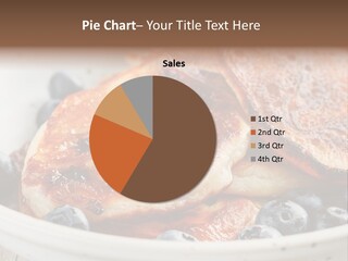 A White Bowl Filled With Pancakes And Blueberries PowerPoint Template