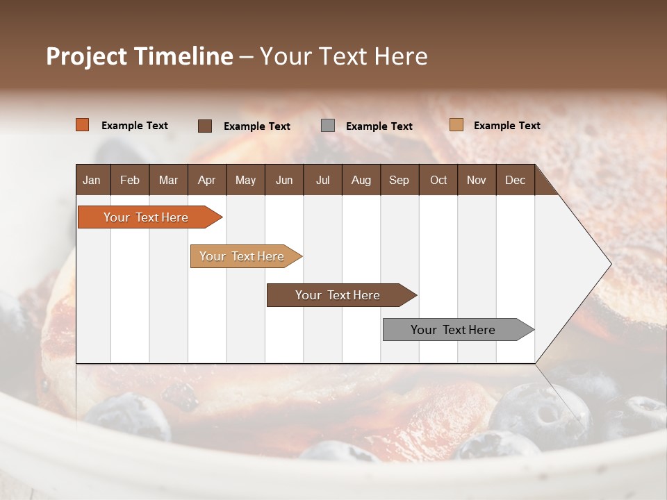 A White Bowl Filled With Pancakes And Blueberries PowerPoint Template