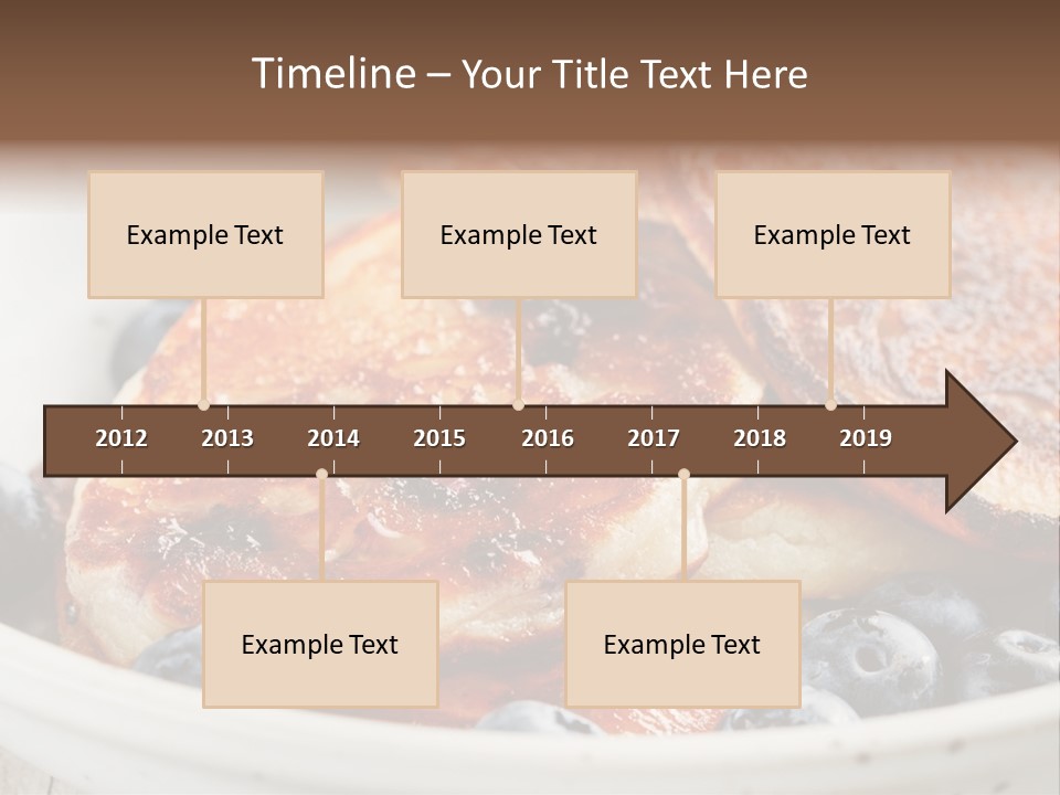 A White Bowl Filled With Pancakes And Blueberries PowerPoint Template