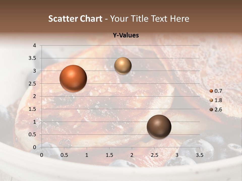 A White Bowl Filled With Pancakes And Blueberries PowerPoint Template