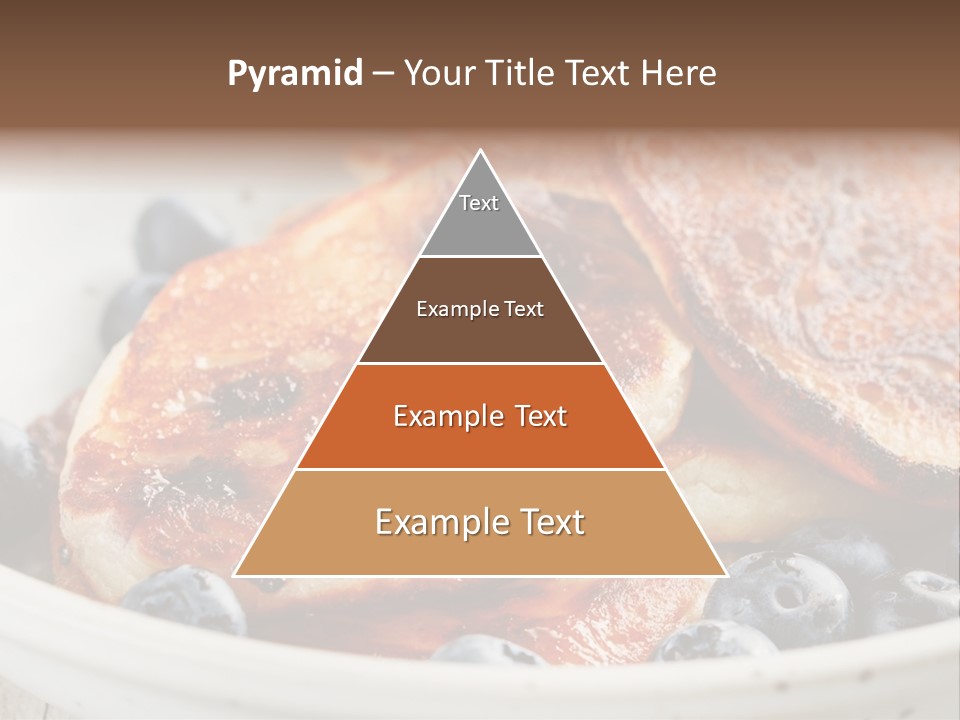 A White Bowl Filled With Pancakes And Blueberries PowerPoint Template