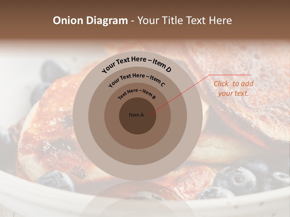 A White Bowl Filled With Pancakes And Blueberries PowerPoint Template