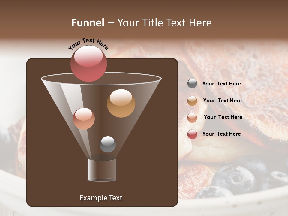 A White Bowl Filled With Pancakes And Blueberries PowerPoint Template