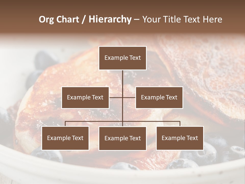 A White Bowl Filled With Pancakes And Blueberries PowerPoint Template