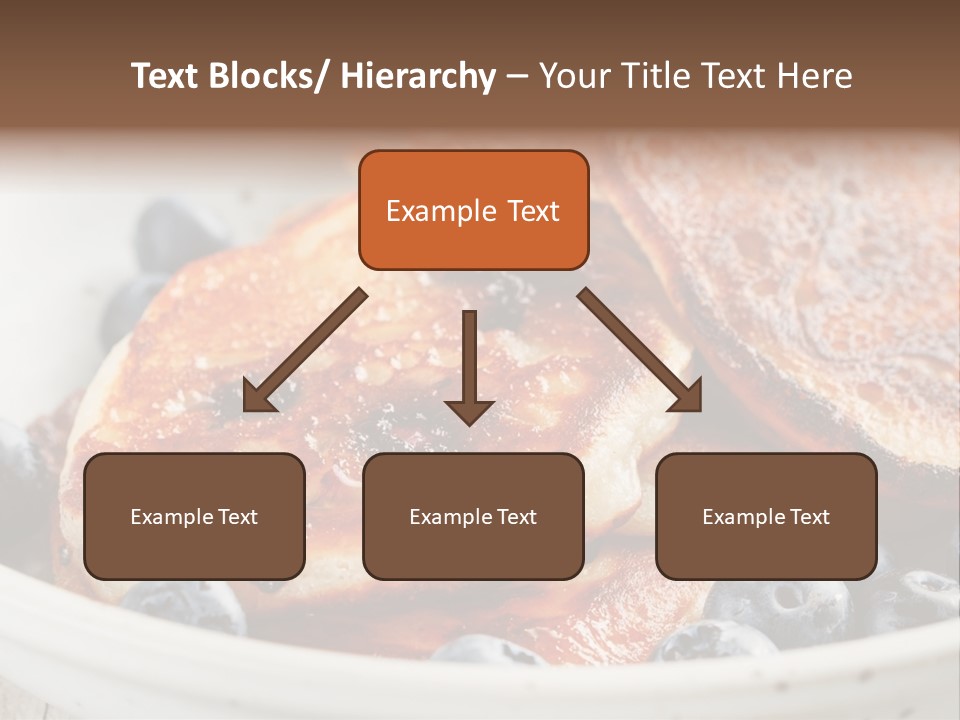 A White Bowl Filled With Pancakes And Blueberries PowerPoint Template