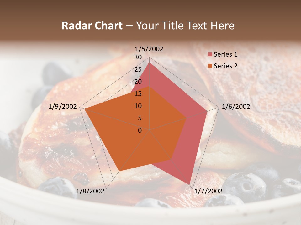 A White Bowl Filled With Pancakes And Blueberries PowerPoint Template