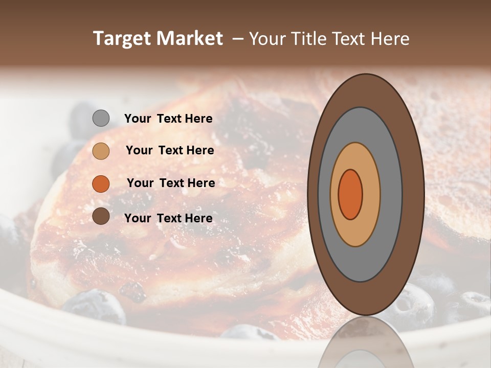 A White Bowl Filled With Pancakes And Blueberries PowerPoint Template