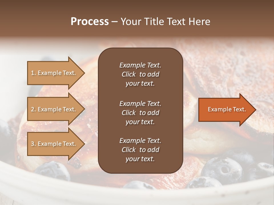 A White Bowl Filled With Pancakes And Blueberries PowerPoint Template