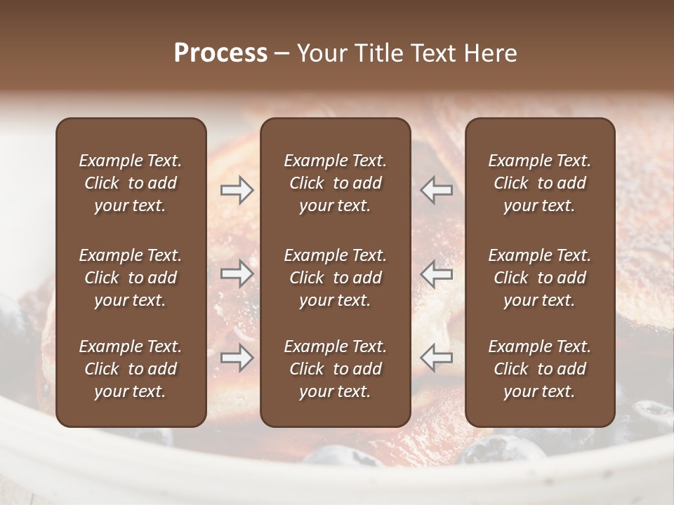 A White Bowl Filled With Pancakes And Blueberries PowerPoint Template