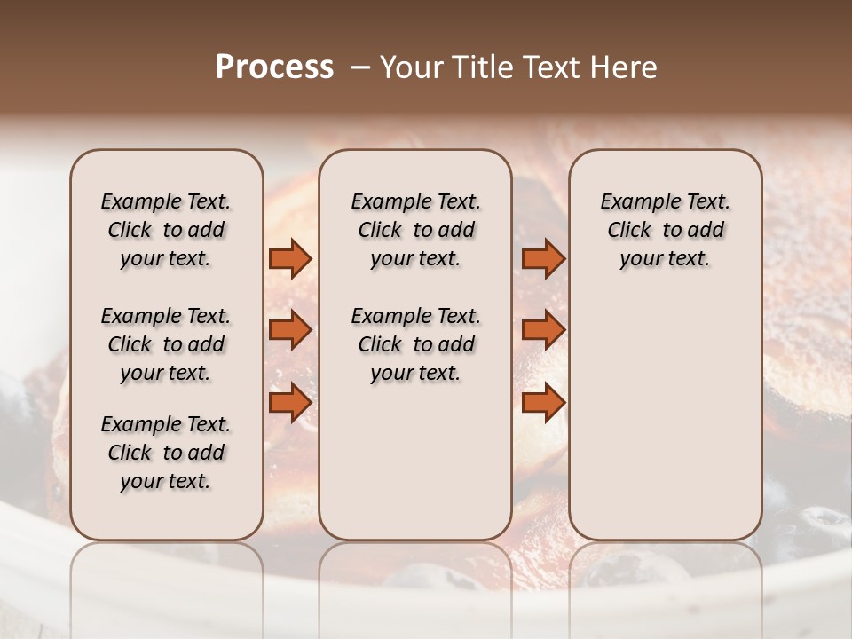 A White Bowl Filled With Pancakes And Blueberries PowerPoint Template