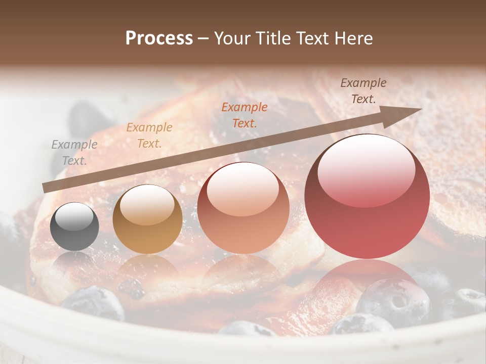 A White Bowl Filled With Pancakes And Blueberries PowerPoint Template