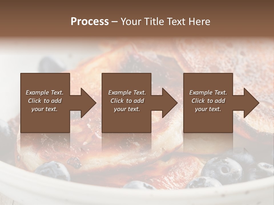 A White Bowl Filled With Pancakes And Blueberries PowerPoint Template