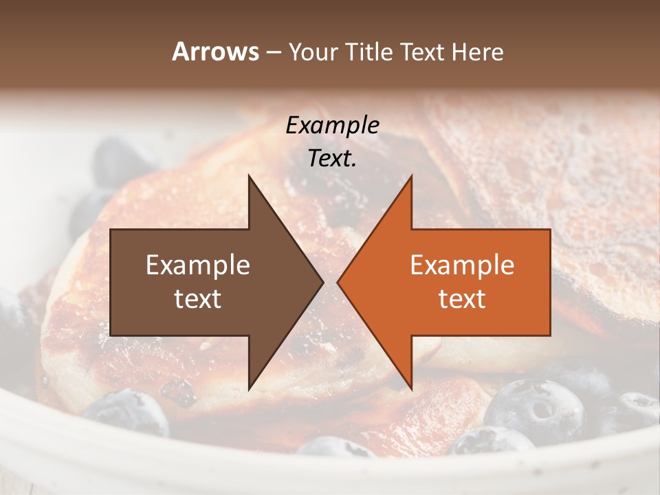 A White Bowl Filled With Pancakes And Blueberries PowerPoint Template