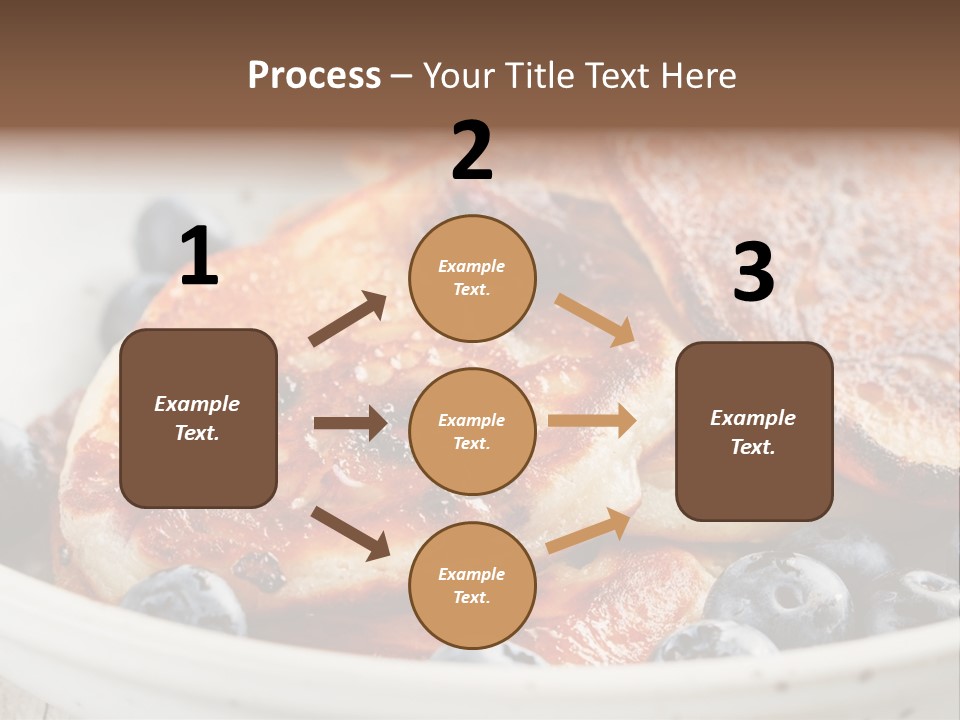 A White Bowl Filled With Pancakes And Blueberries PowerPoint Template