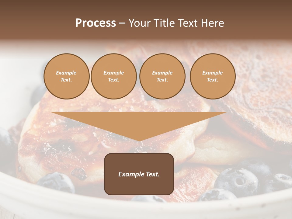 A White Bowl Filled With Pancakes And Blueberries PowerPoint Template