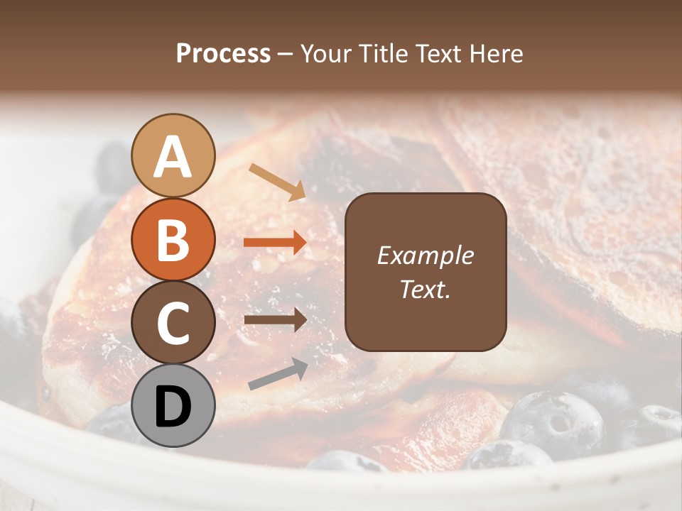 A White Bowl Filled With Pancakes And Blueberries PowerPoint Template