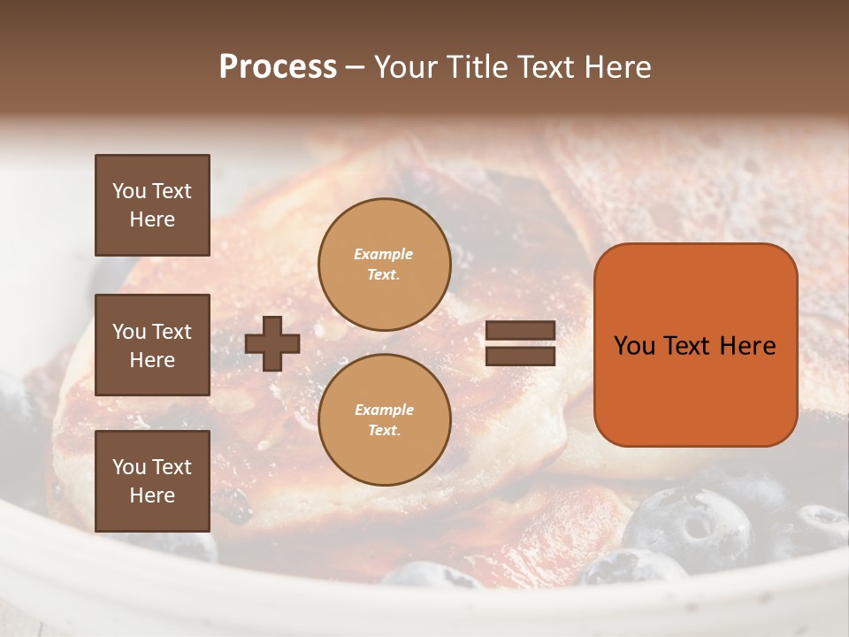 A White Bowl Filled With Pancakes And Blueberries PowerPoint Template
