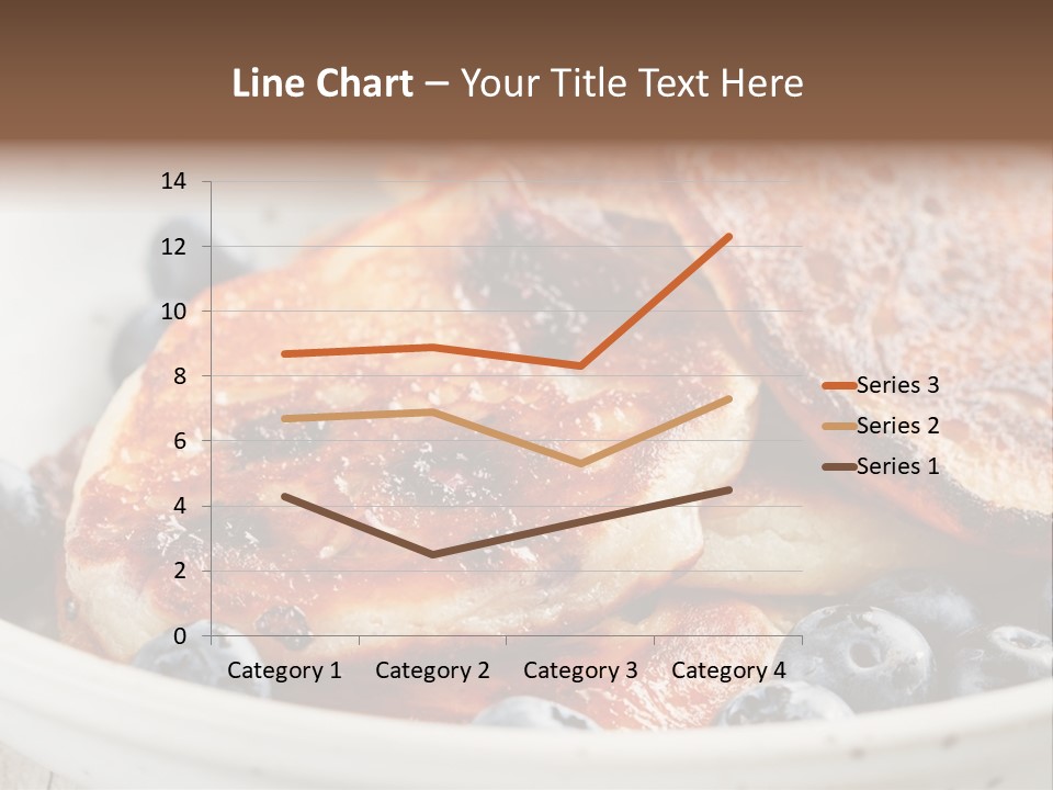 A White Bowl Filled With Pancakes And Blueberries PowerPoint Template
