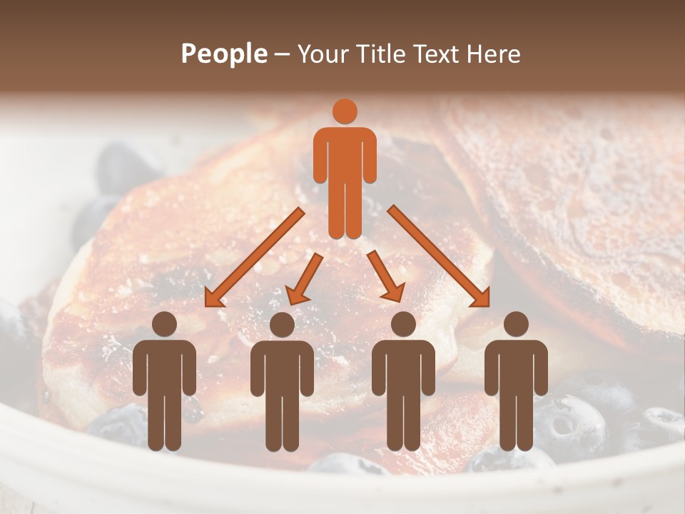 A White Bowl Filled With Pancakes And Blueberries PowerPoint Template