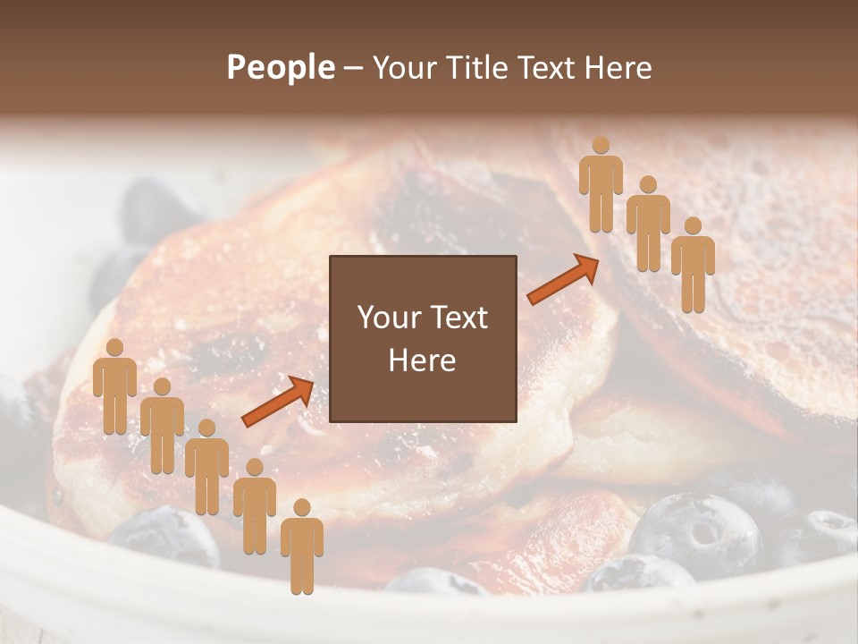 A White Bowl Filled With Pancakes And Blueberries PowerPoint Template