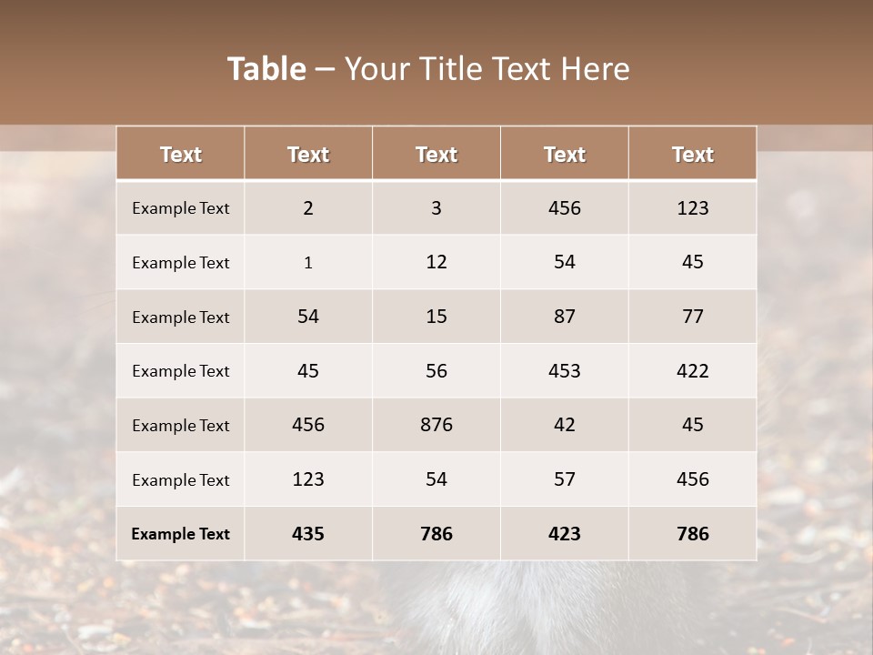 Wildlife Wood One PowerPoint Template