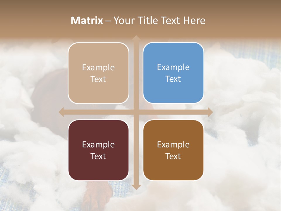 A Brown Dog Sitting On Top Of A Pile Of Cotton PowerPoint Template