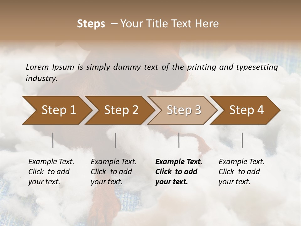 A Brown Dog Sitting On Top Of A Pile Of Cotton PowerPoint Template