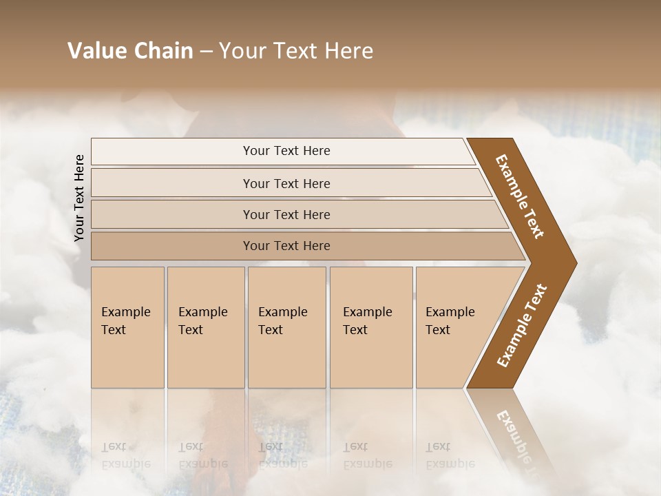 A Brown Dog Sitting On Top Of A Pile Of Cotton PowerPoint Template