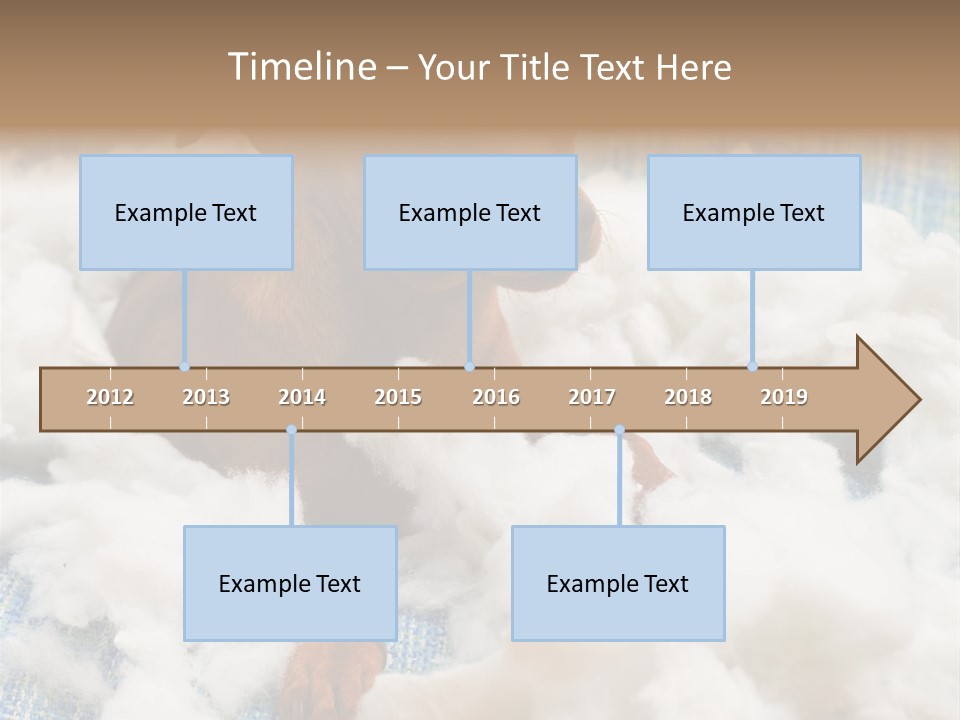 A Brown Dog Sitting On Top Of A Pile Of Cotton PowerPoint Template