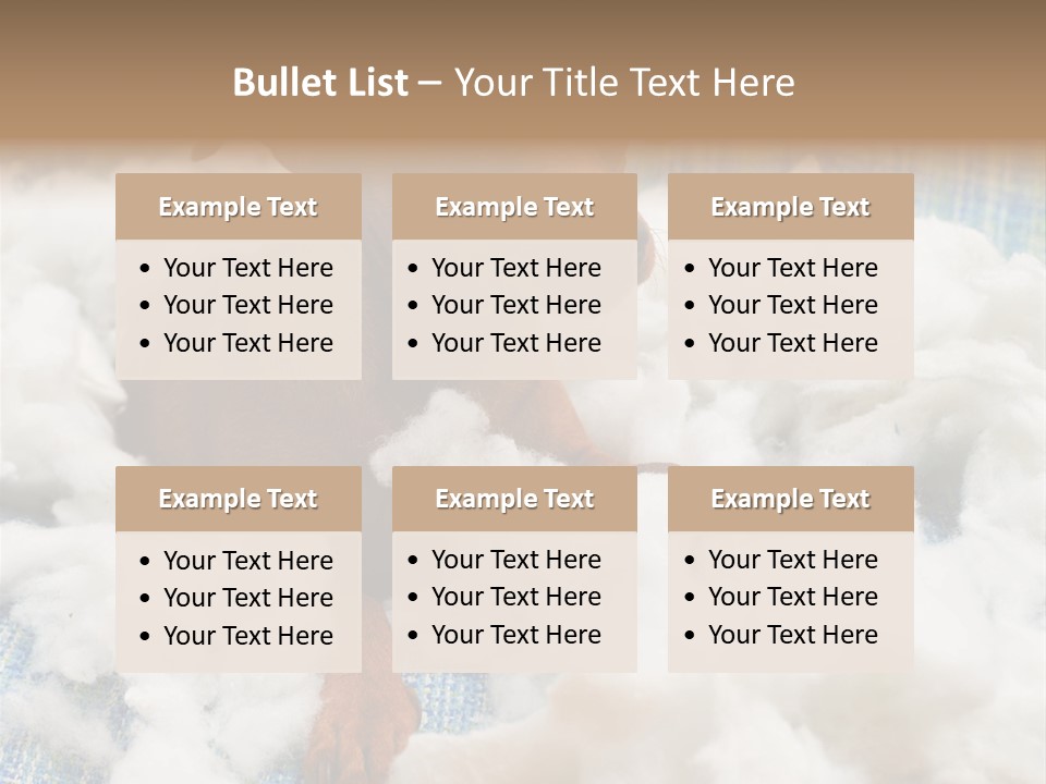 A Brown Dog Sitting On Top Of A Pile Of Cotton PowerPoint Template