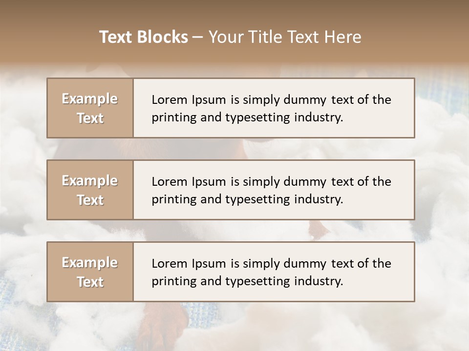 A Brown Dog Sitting On Top Of A Pile Of Cotton PowerPoint Template