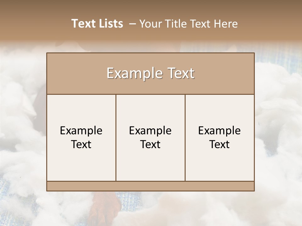 A Brown Dog Sitting On Top Of A Pile Of Cotton PowerPoint Template