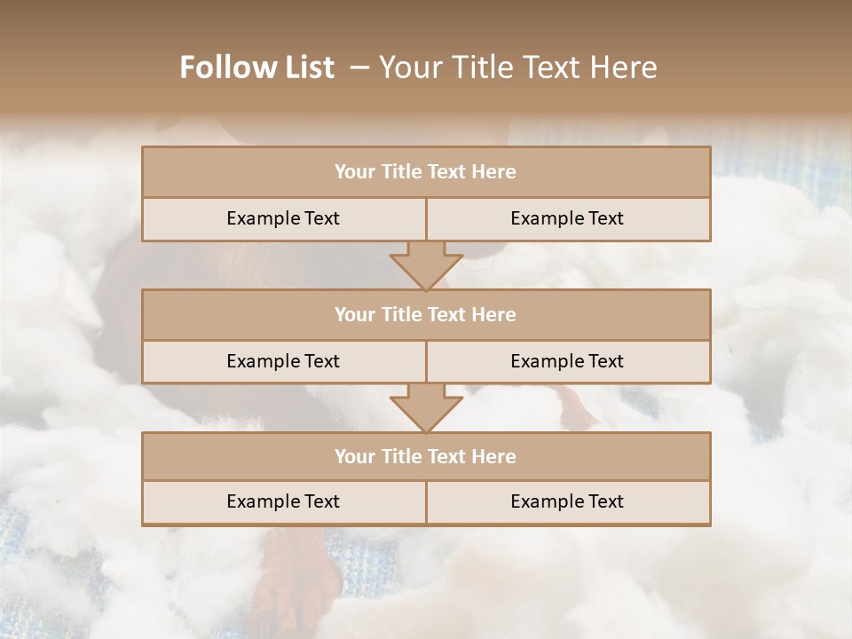 A Brown Dog Sitting On Top Of A Pile Of Cotton PowerPoint Template