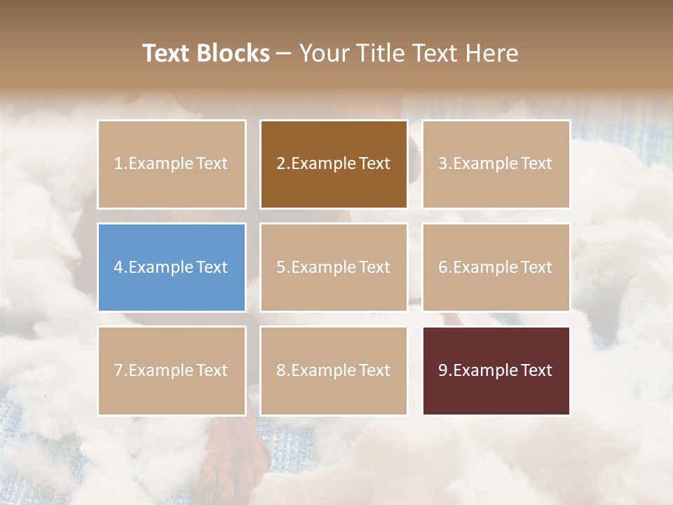 A Brown Dog Sitting On Top Of A Pile Of Cotton PowerPoint Template
