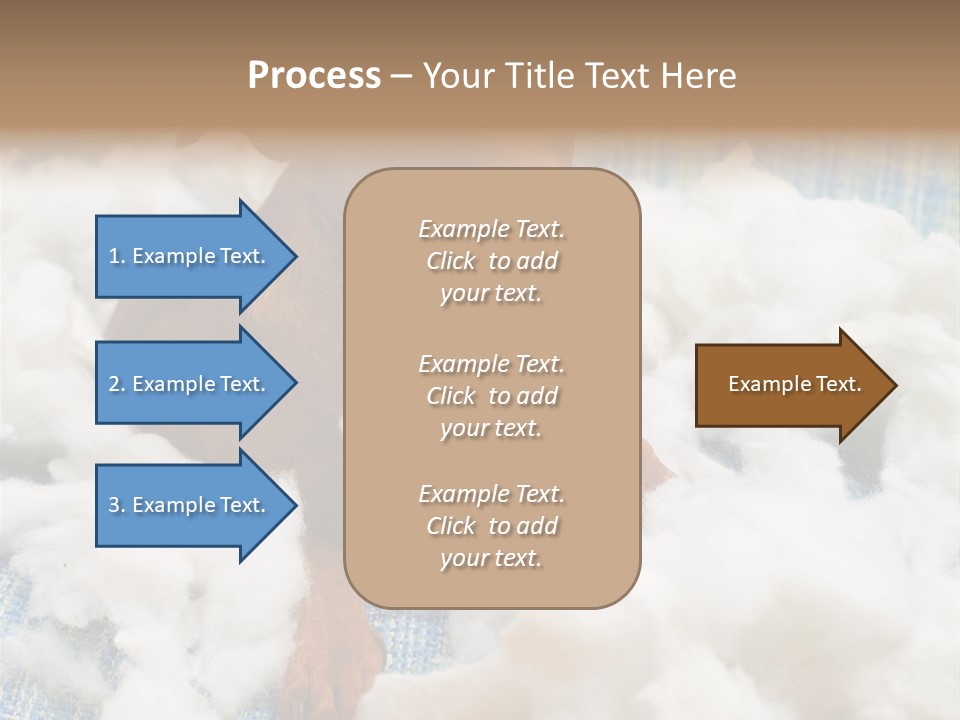 A Brown Dog Sitting On Top Of A Pile Of Cotton PowerPoint Template