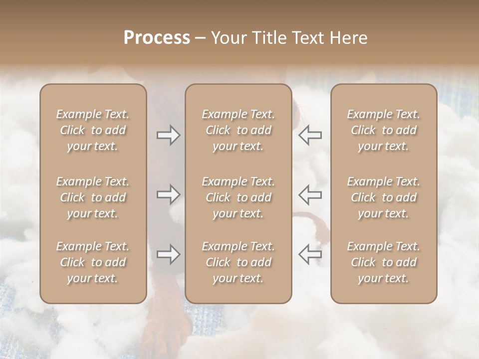 A Brown Dog Sitting On Top Of A Pile Of Cotton PowerPoint Template