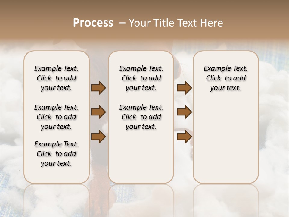 A Brown Dog Sitting On Top Of A Pile Of Cotton PowerPoint Template